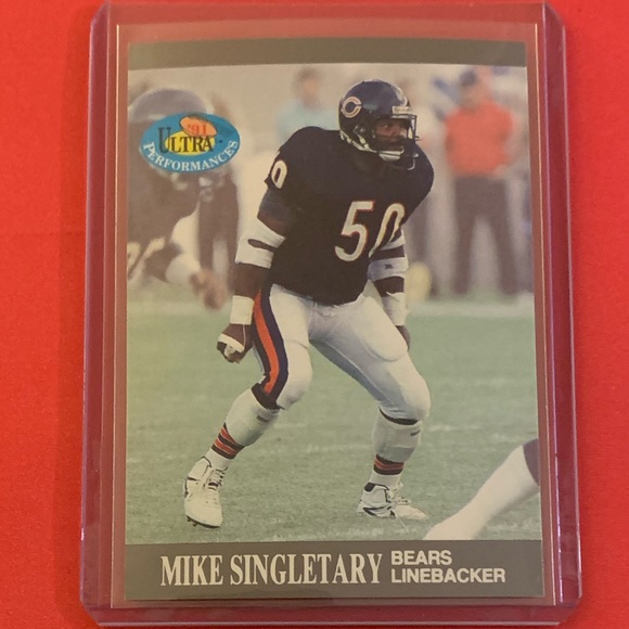 Mike Singletary #6 1991 Fleer Ultra [Performances] Football Trading Card - Picture 1 of 2